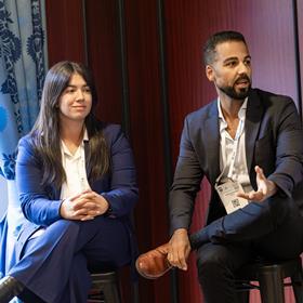 Antonella Lombardi and Carlos Galamba