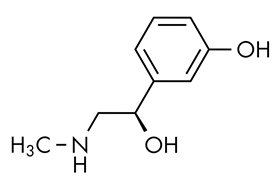 Phenylephrine nasal decongestant drug molecule